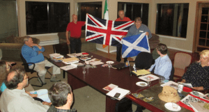 In the evening’s most popular topic, Patrick Genna explains the history of the   Union Flag and explores the vexillographic implications of Scottish independence.