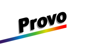 Former flag of Provo (1985-2015).  Designed by Stephen Hales Creative Design ad agency (halescreative.com).