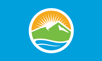 Flag of Provo as of January 6, 2015. Designed by Stephen Hales.