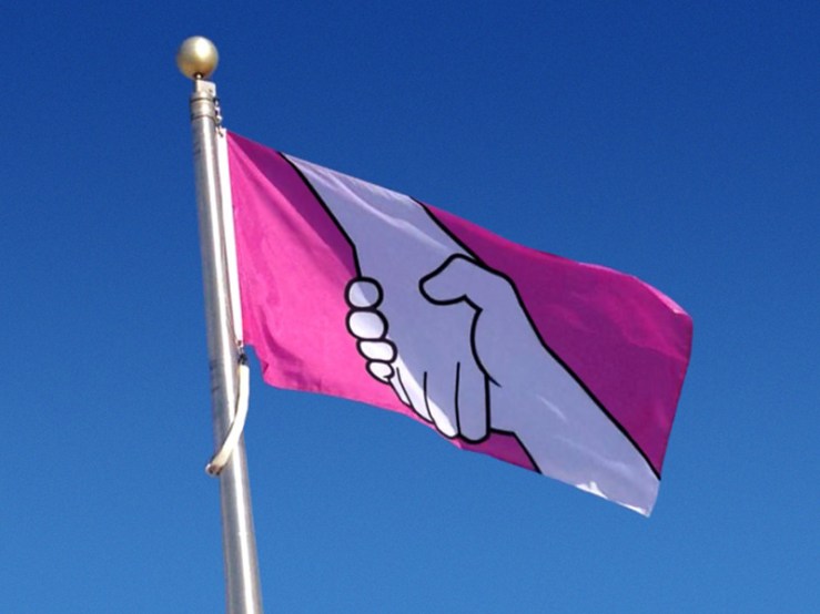 The Anti-Bullying Flag. Designed by New Brunswick teenager Grace Fenton.