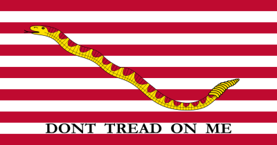 The so-called First Navy Jack.  Flag scholar Peter Ansoff has demonstrated that it "was a 19th-century mistake based on an erroneous 1776 engraving".