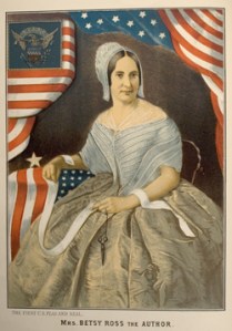 Late 19th century depiction of Betsy Ross, 1752-1836.