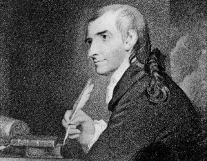 Francis Hopkinson as depicted in Oberholtzer's The Literary History of Philadelphia (1906).