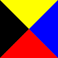 International Maritime Signal Flag for Z (Zulu).
