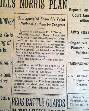 Minor news buried within the New York Times of 3/5/1931.