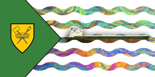 Vancouver oil spill flag.  From @MattVanDeventer on Twitter.