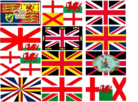 Redesign possibilities published by the Flag Institute in the UK, responding to public interest should Scotland secede.  See Jonathan Jones' February 2014 article, The union jack: how can a redesign do it justice?