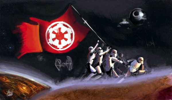 Star Wars wallpaper: raise the imperial flag.  From Pikof.com.