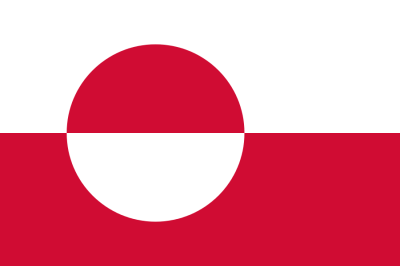 The Greenlandic flag, called Erfalasorput (our flag) or Aappalaartoq (the red) in Greenlandic. Designed by Thue Christiansen.