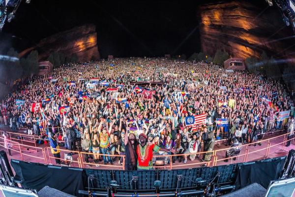 The crowd at Red Rocks, Colorado, May 2015.  From @Bassnectar Twitter feed.