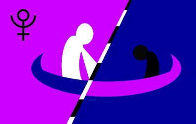 A flag for Pluto's largest moon Charon, by Maddish (on The Voice of Vexillology, Flags & Heraldry): 