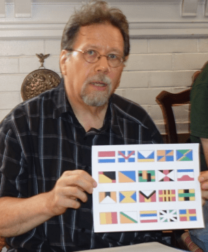 David Koski shows some results from his flag image generator.