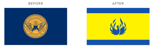 Atlanta, Georgia. Designer and date of original flag unknown. Redesign by Nathan Boyd. 