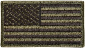 Rothco OD Green / Black American Flag Patch