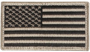 Rothco American Flag Patch - Black/Khaki